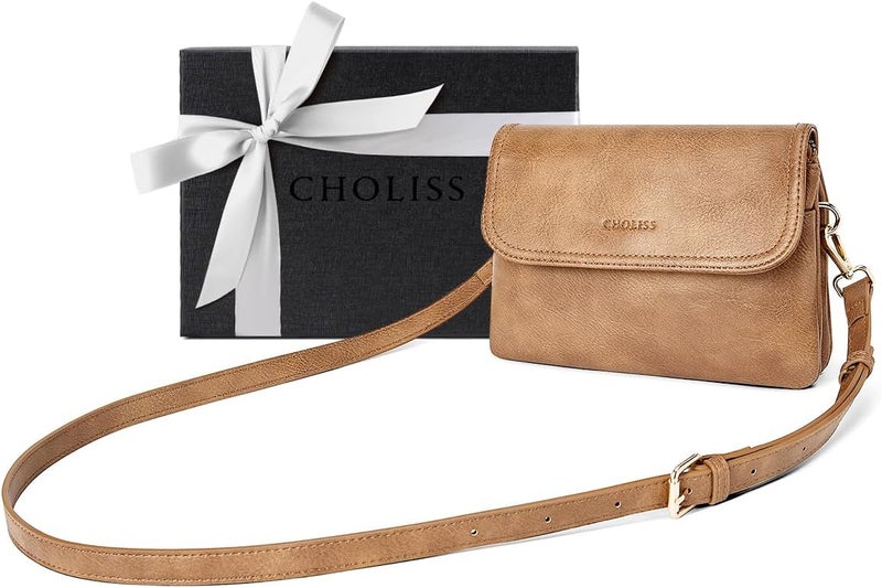 CHOLISS Small Crossbody Bags for Women, Vegan Leather Cell Phone Purse, Mini Travel Purse with Adjustable Strap Womens Gifts - Image 1